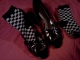 my heels and socks on pink pillow Click to see cfeet’s pic
