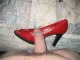 hot red pumps and my cock Click to see footcrazy35’s pic