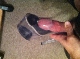 I bought these clear worn heels off a stripper named Sara Click to see The Shoe Ghost’s pic