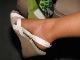 wife's soft arched wrinkled feet, in her new sexy wedges. waiting for feet crud inside :P Click to see lovelyfeet’s pic