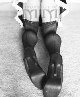 Made him dress in a PVC maid outfit, pantyhose, garterbelt, seamed stockings, and 6 inch ankle strap heels. Now what to do with him? Click to see mimi’s pic